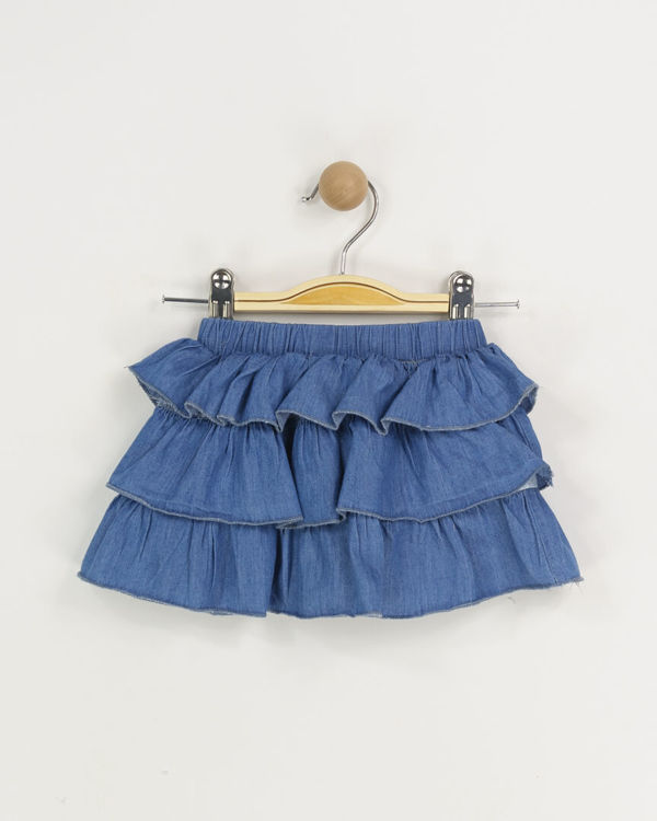 Picture of C1594 GIRLS BLUE JEANS HIGH QUALITY COTTON  SKIRT